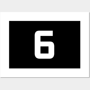 Number Six - 6 - Any Color - Team Sports Numbered Uniform Jersey - Birthday Gift Posters and Art